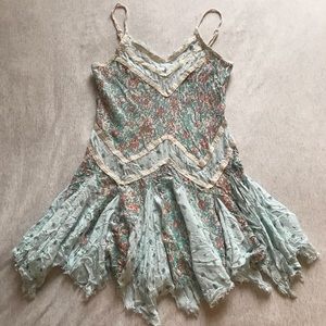 Free People blue floral slip